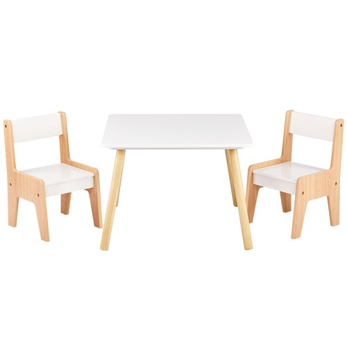 White and wood - tone, kids