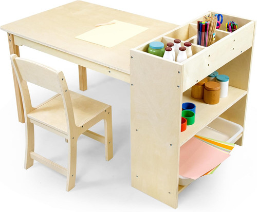 Birch kids art table chair - &,