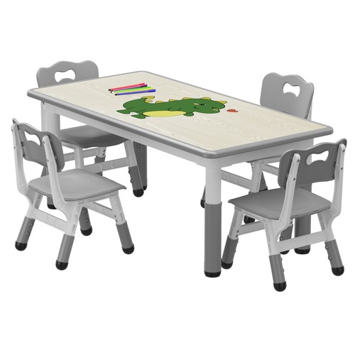 Kids table and chairs set - table,