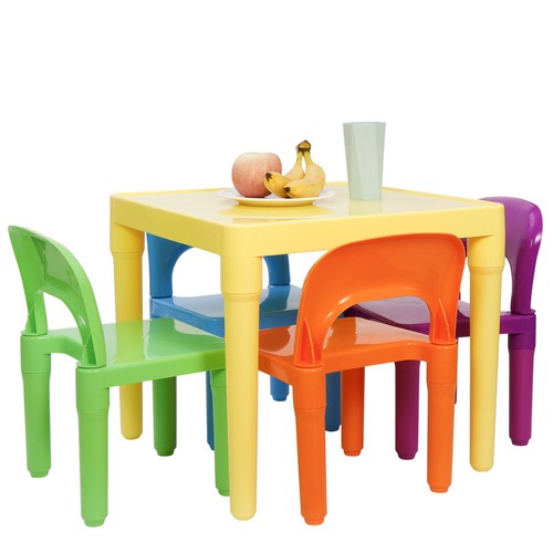 Kids table and chairs set - table,