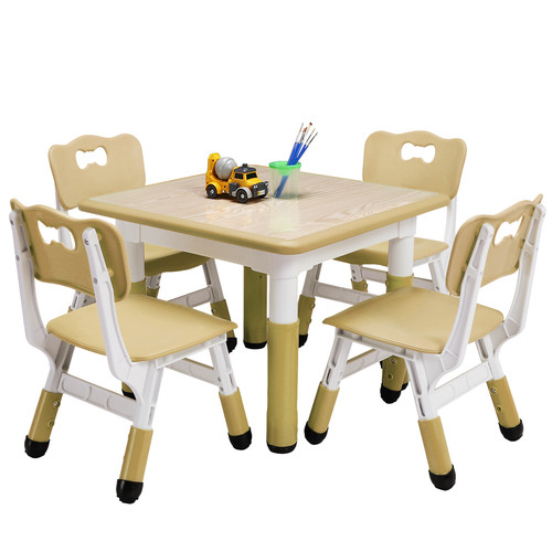 Adjustable kids table chairs - table&4,