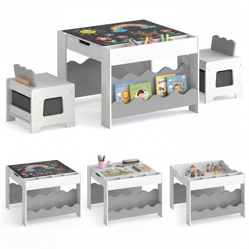 Wooden kids table and chairs - wooden,