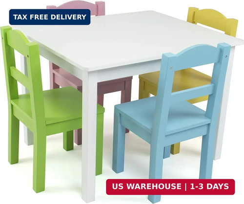 Kids wooden table and chairs - wooden,