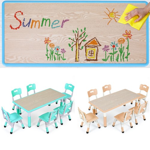 Kids table and chairs set - table,
