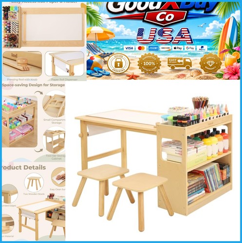 Kids art table - art, chairs