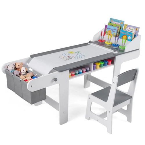 Kids art table - art, chair