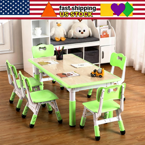Kids table and chairs - table,