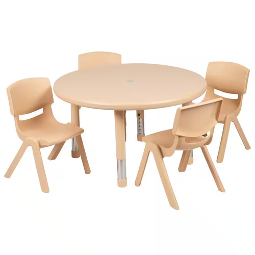 Natural kids table and - natural, chair