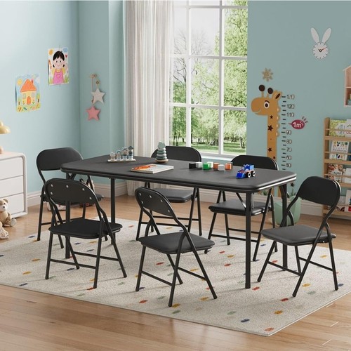 Kids folding table 6 chair - table,